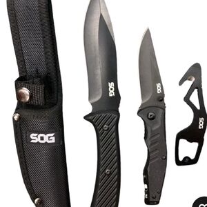 SO Black Knife Set with Sheath